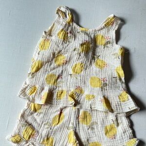 Charming Lemon Print Romper